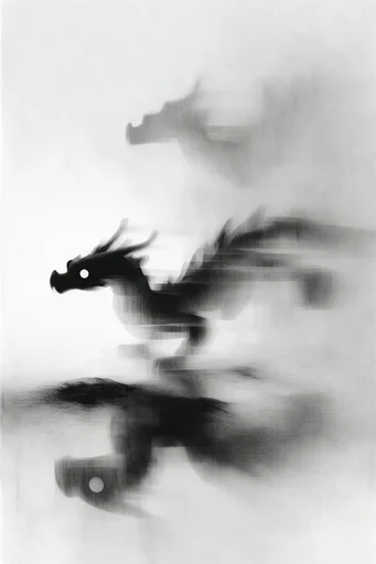 Spectral Monochrome Etherealism style reference image — ghostly silhouette