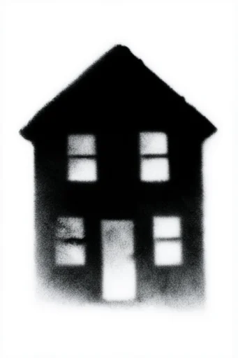 Ethereal Monochrome Grain style reference image — soft-edged silhouette