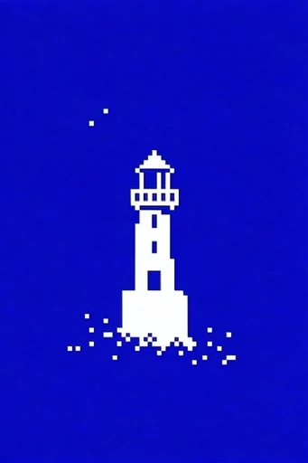 Minimalist Cobalt Pixelism style reference image — minimalist digital graphics