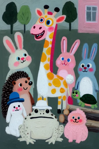 Tactile Naive Whimsy style AI image example 3
