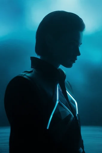 Cinematic Cyan Noir moodboard — generate AI images in this style