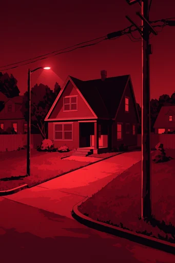 Crimson Noir Graphic style AI image example 4