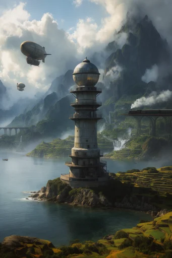 Monolithic Overgrown Futurism style reference image — decaying futuristic architecture