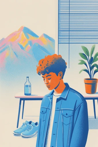 Graphic Serigraph Nostalgia moodboard — generate AI images in this style