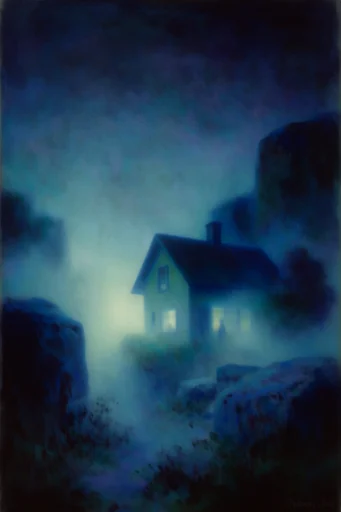 Luminous Nocturnal Impressionism style reference image — luminous celestial light