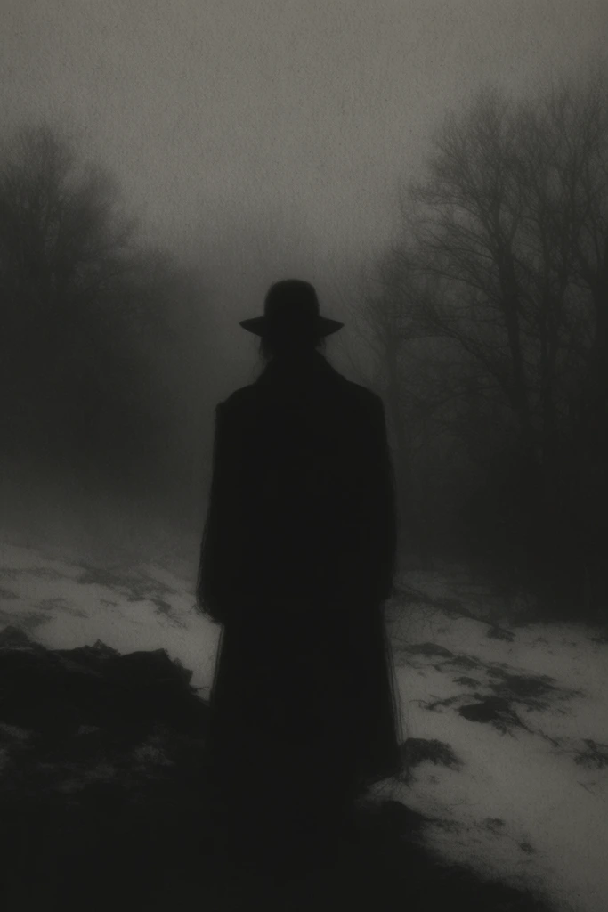 Haunting Monochrome Pictorialism style AI image example 1