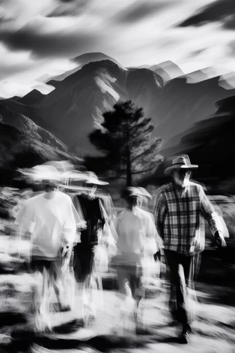 Spectral Urban Kineticism style reference image — high contrast black and white