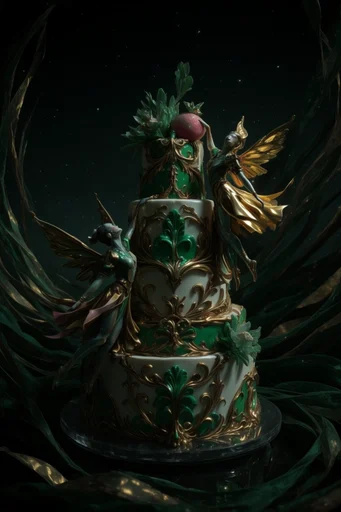 Celestial Alchemical Opulence style reference image — dramatic chiaroscuro lighting
