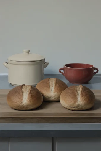 Structured Earthy Minimalism style reference image — muted earth tones