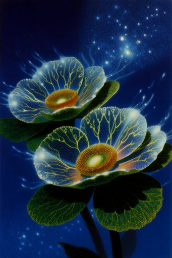 Prismatic Cosmic Retro-Surrealism style reference image — dramatic silhouette
