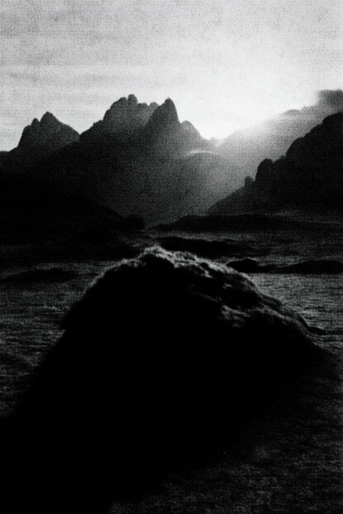 Atmospheric Monochromatic Noir style AI image example 2