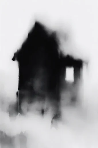 Spectral Monochrome Etherealism style reference image — charcoal texture
