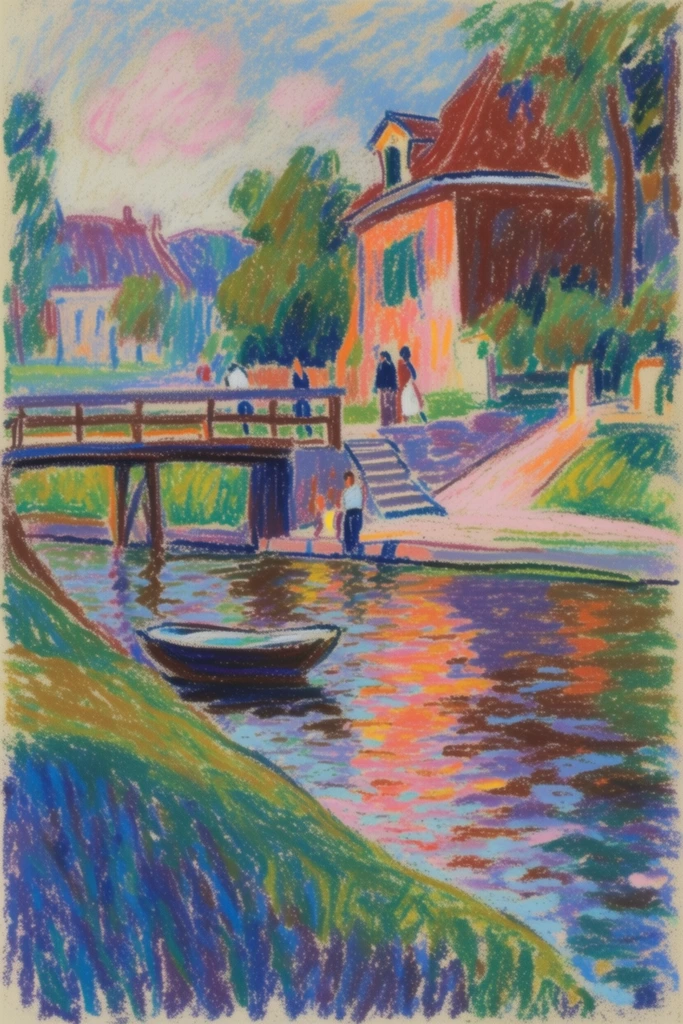 Textured Fauvist Impressionism style AI image example 2