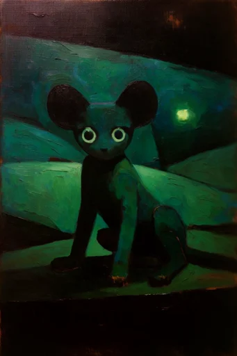 Nocturnal Impasto Tonalism style reference image — visible brushstrokes