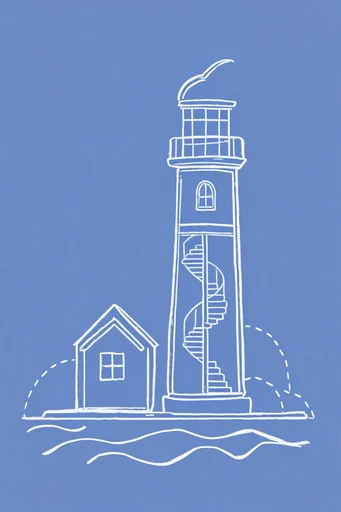 Graphic Cobalt Minimalism style reference image — monochromatic ink illustration