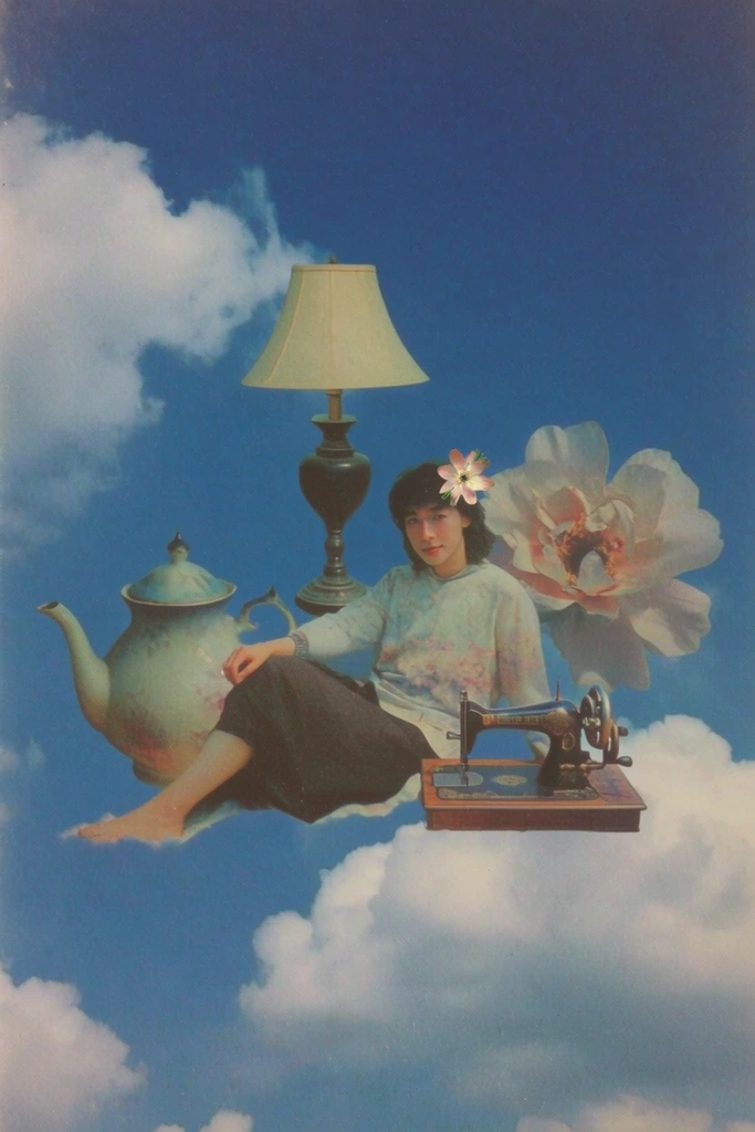 Nostalgic Surrealist Sky style AI image example 1