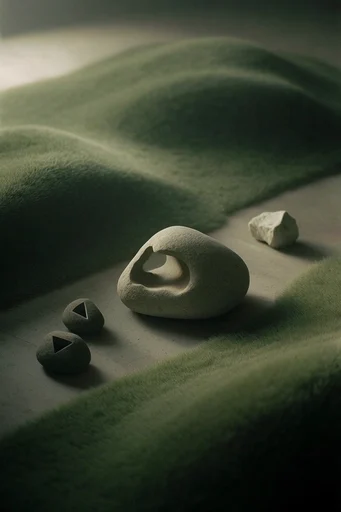 Surreal Velvet Landscapes style reference image — surreal undulating hills
