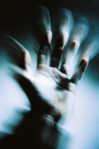 Spectral Glitch Noir style reference image — ethereal motion blur