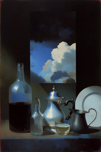 Celestial Surrealist Chiaroscuro style reference image — celestial surrealism