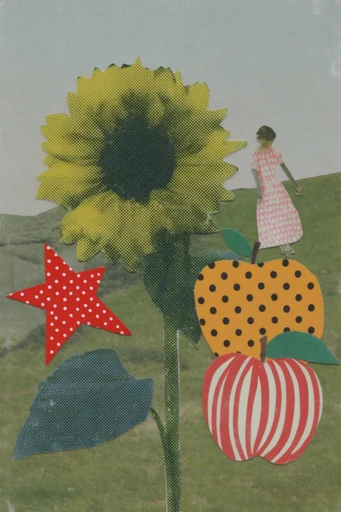 Analog Zine Collage style reference image — mixed-media texture