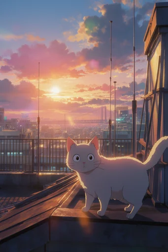 Nostalgic Golden Anime style reference image — Japanese urban landscape