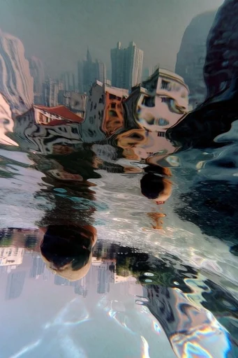 Ethereal Liquid Refraction style reference image — liquid refraction