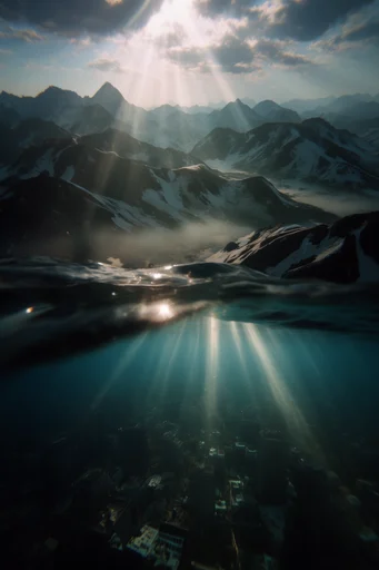 Submerged Cinematic Surrealism style reference image — underwater perspective