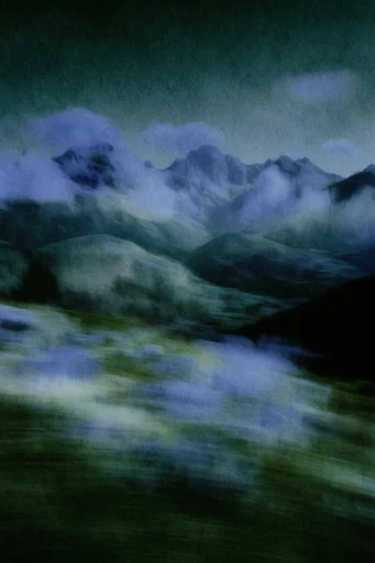 Spectral Indigo Motion style reference image — intentional motion blur