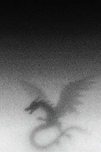 Monochrome Lo-Fi Brutalism style reference image — analog noise