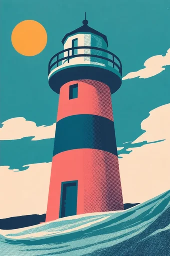 Modern Retro Printmaker style reference image — vintage print aesthetic
