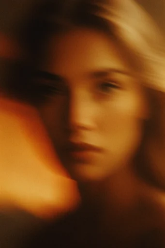 Ethereal Nocturnal Analog style reference image — amber and sepia glow