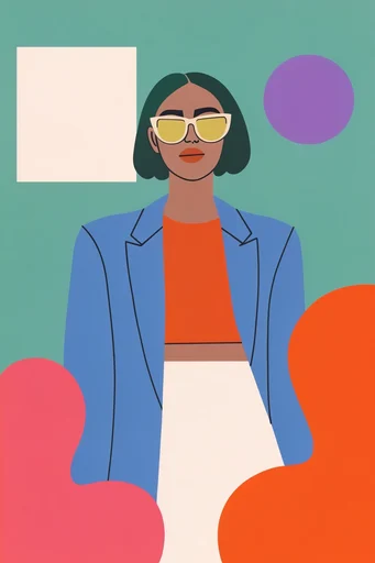 Bold Graphic Vector Pop moodboard — generate AI images in this style