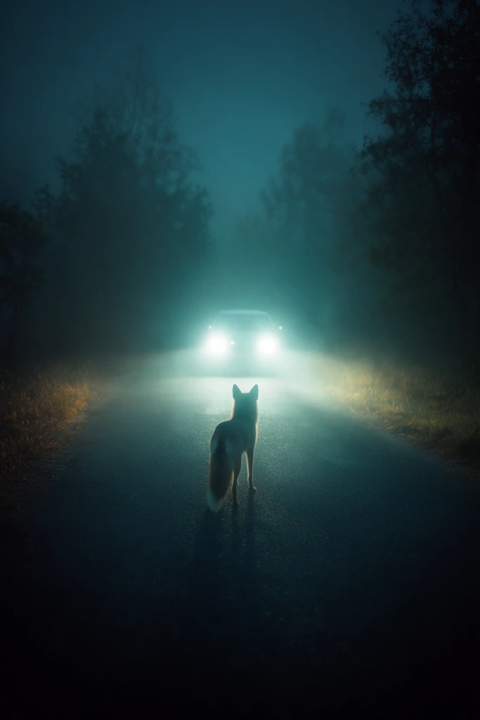 Nocturnal Cyan Noir style AI image example 3