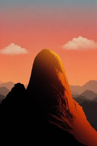 Cinematic Crimson Minimalism style reference image — high-contrast silhouette
