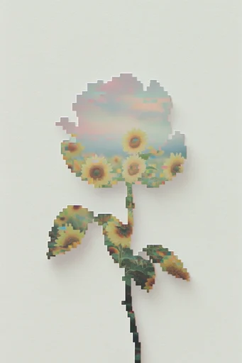 Digital Modernist Collage style reference image — minimalist negative space