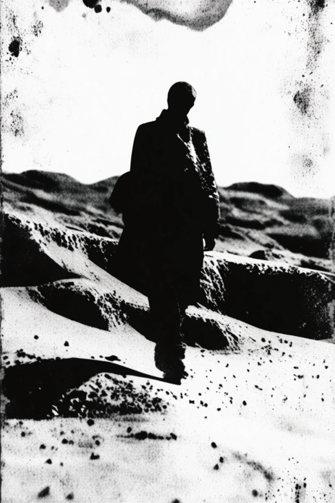 Stark Photocopy Brutalism style AI image example 2