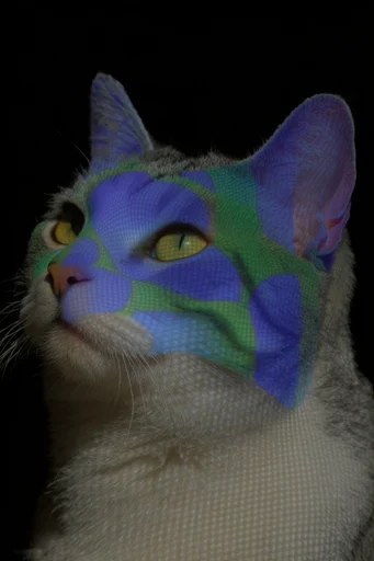 Fragmented Organic Surrealism style reference image — geometric digital overlay
