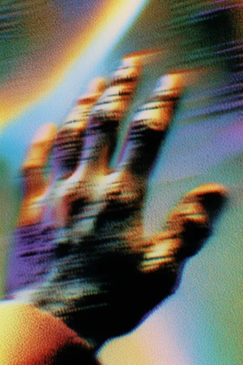 Luminous Glitch Impressionism style reference image — chromatic aberration