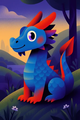 Vibrant Grainy Geometry style reference image — saturated color palette
