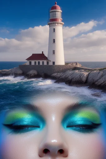 Hyper-Chromatic Surreal Glamour style reference image — sharp high-contrast shadows