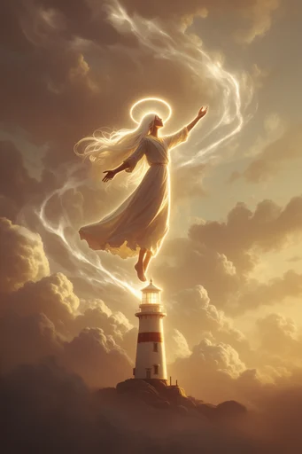 Celestial Ethereal Surrealism style reference image — iridescent energy trails