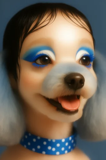 Surrealist Editorial Beauty style reference image — uncanny biological elements