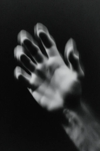 Spectral Motion Noir style reference image — heavy film grain