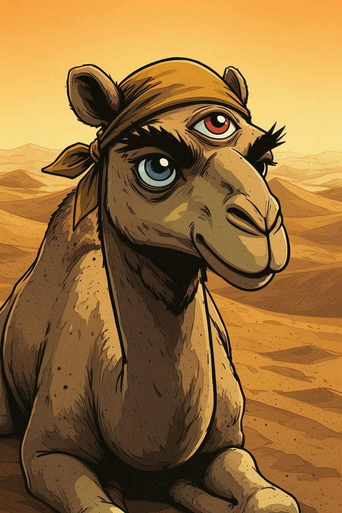 Retro Desert Noir style AI image example 3