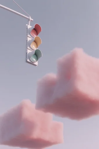 Plush Pastel Surrealism style reference image — soft pastel palette