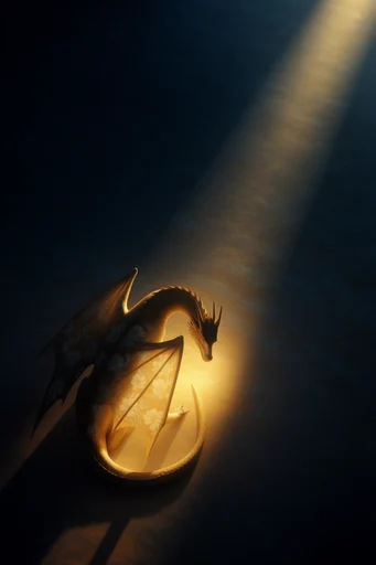 Cinematic Amber Chiaroscuro style reference image — long exaggerated shadows