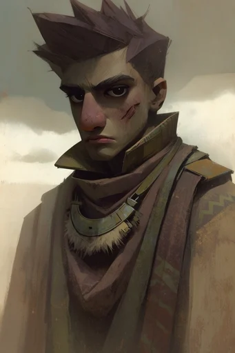 Dust-Worn Esoteric Futurism style reference image — muted earth tones