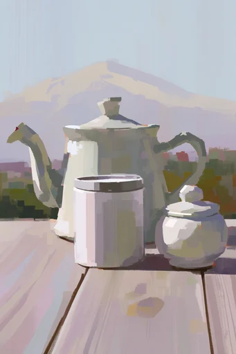 Geometric Impressionist Landscapes style reference image — stylized travel poster