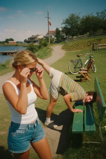 Raw Retro Snapshot style AI image example 2