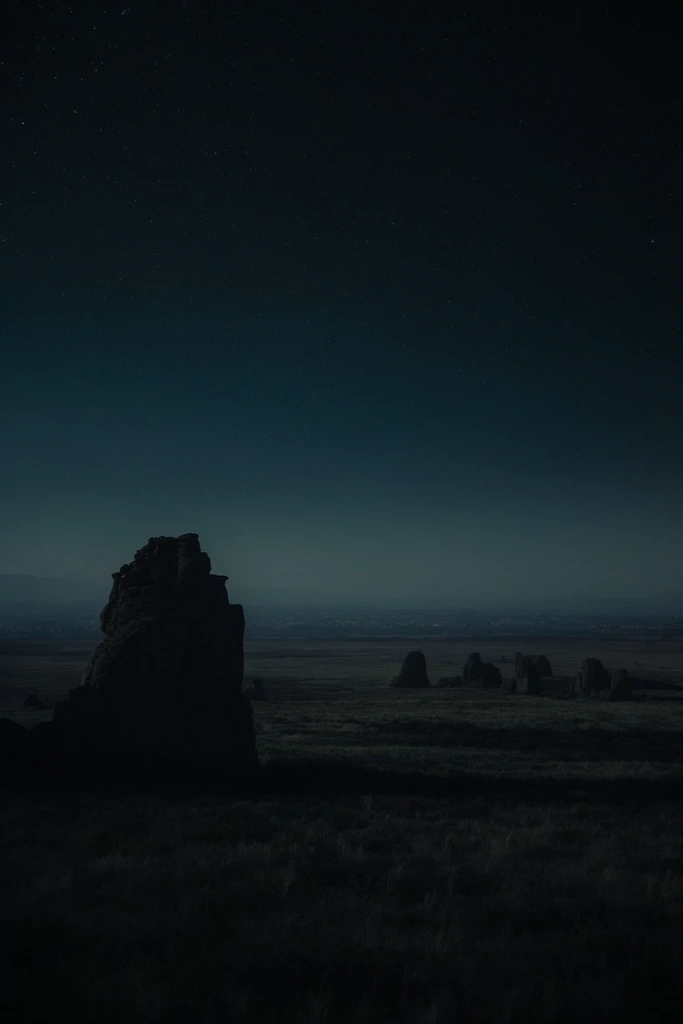 Nocturnal Celestial Minimalism style AI image example 2
